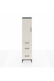 Hyperion Dolap Tek Raflı 3 Çekmeceli Tek Askılı 44x44x195 Antrasit-Aytaşı