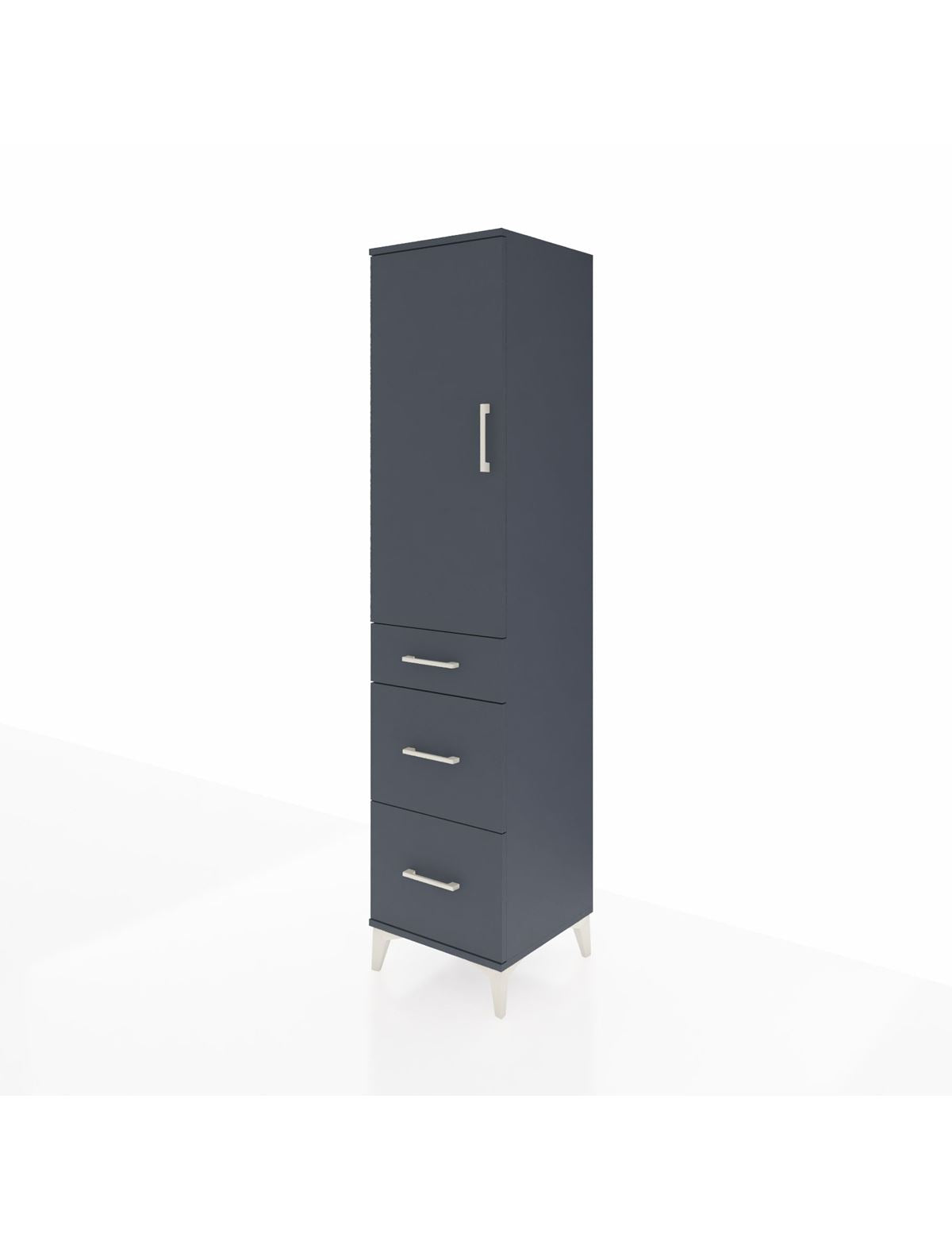 Hyperion Dolap Tek Raflı 3 Çekmeceli Tek Askılı 44x44x195 - S58M065V5B