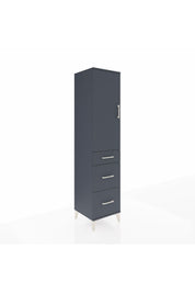 Hyperion Dolap Tek Raflı 3 Çekmeceli Tek Askılı 44x44x195 Antrasit-Antrasit