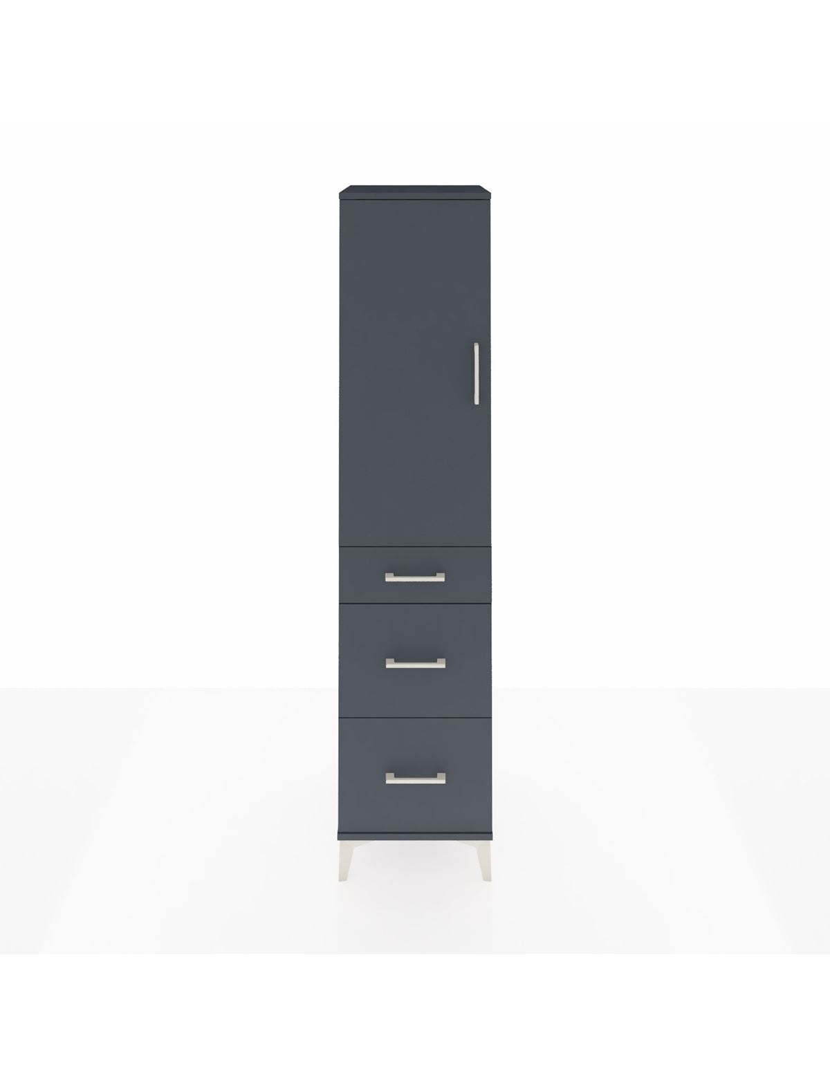 Hyperion Dolap 3 Raflı 3 Çekmeceli 44x44x195 Antrasit-Antrasit