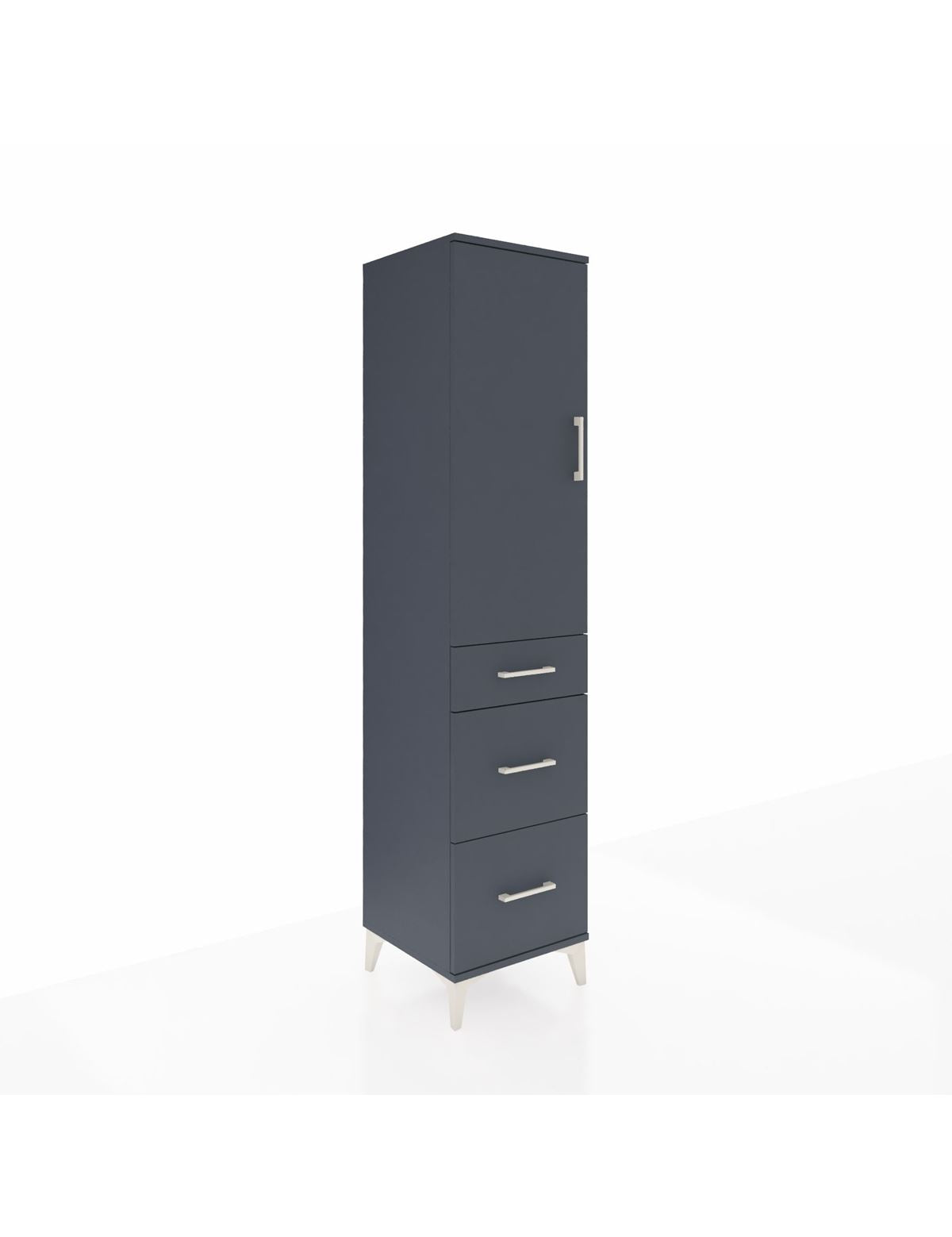 Hyperion Dolap 3 Raflı 3 Çekmeceli 44x44x195 Antrasit-Antrasit