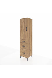 Hyperion Dolap 3 Raflı 3 Çekmeceli 44x44x195 Çam-Çam