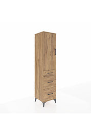 Hyperion Dolap 3 Raflı 3 Çekmeceli 44x44x195 Çam-Çam