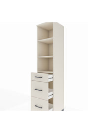 Hyperion Dolap 3 Raflı 3 Çekmeceli Tek Kapaklı 44x44x195 Aytaşı-Aytaşı