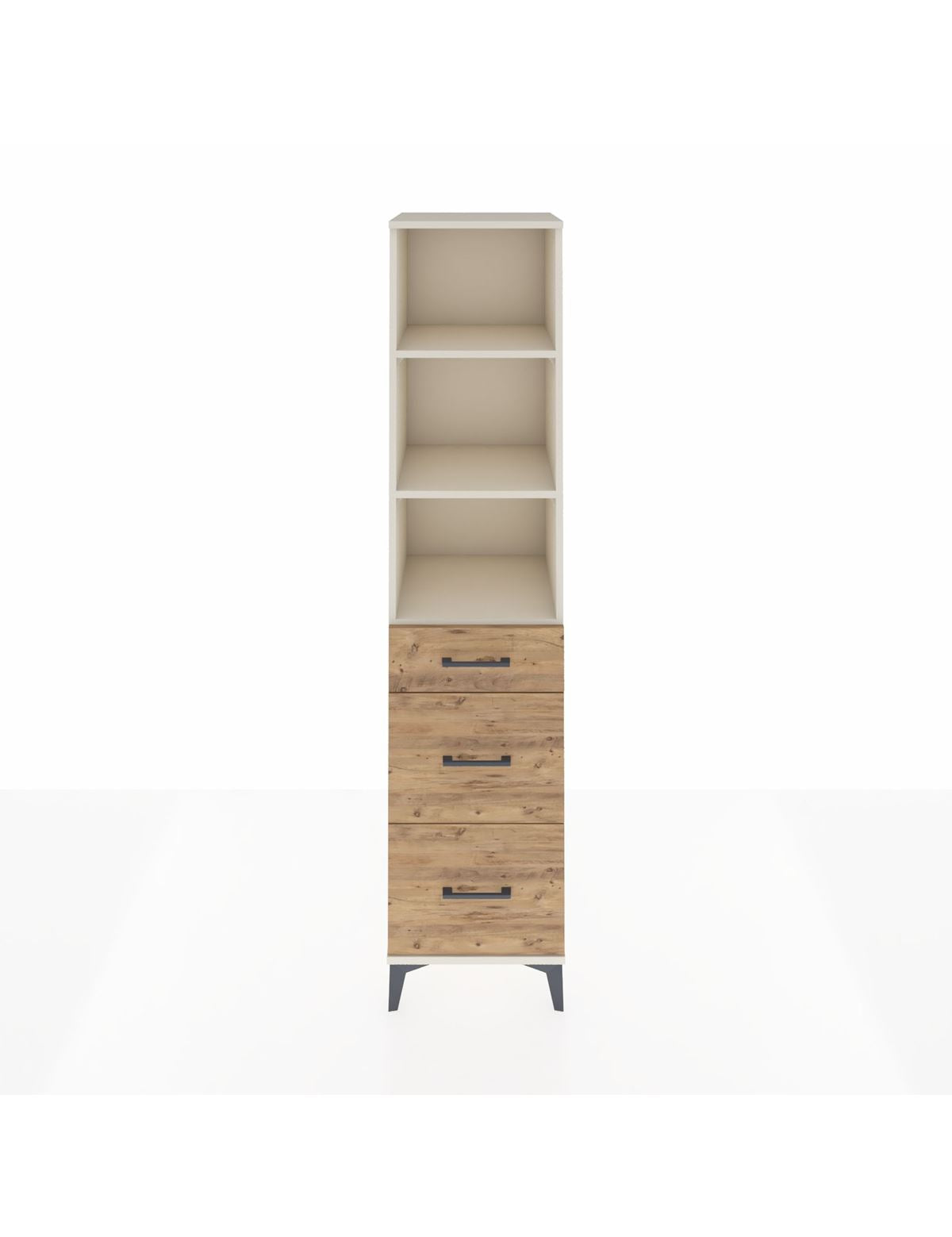 Hyperion Dolap 3 Raflı 3 Çekmeceli Tek Kapaklı 44x44x195 Aytaşı-Çam