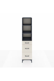 Hyperion Dolap 3 Raflı 3 Çekmeceli Tek Kapaklı 44x44x195 Antrasit-Aytaşı