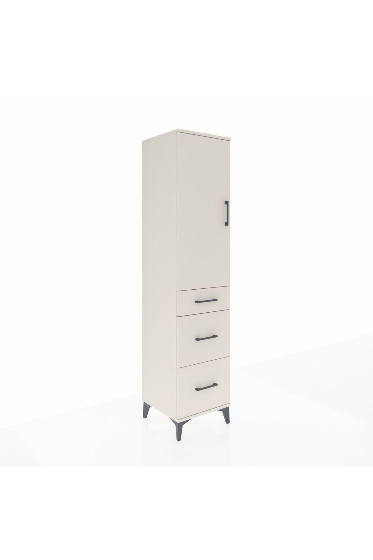 Hyperion Dolap Tek Raflı 3 Çekmeceli Tek Askılı 44x44x195 Aytaşı-Aytaşı