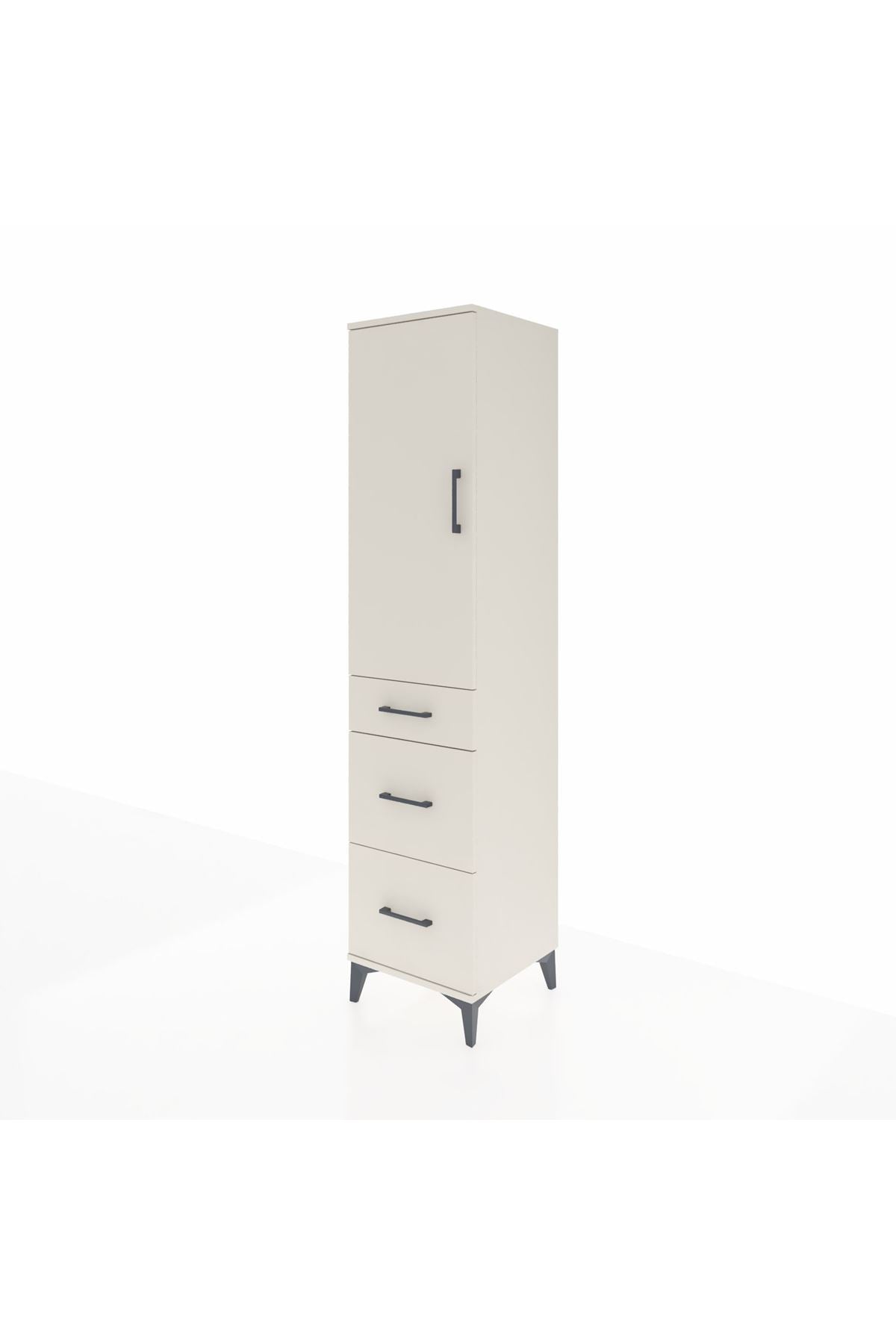 Hyperion Dolap Tek Raflı 3 Çekmeceli Tek Askılı 44x44x195 Aytaşı-Aytaşı