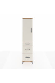 Hyperion Dolap Tek Raflı 3 Çekmeceli Tek Askılı 44x44x195 Çam-Aytaşı