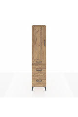 Hyperion Dolap Tek Raflı 3 Çekmeceli Tek Askılı 44x44x195