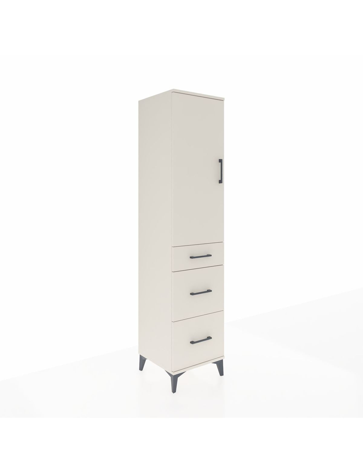 Hyperion Dolap 3 Raflı 3 Çekmeceli Tek Kapaklı 44x44x195 Aytaşı-Aytaşı