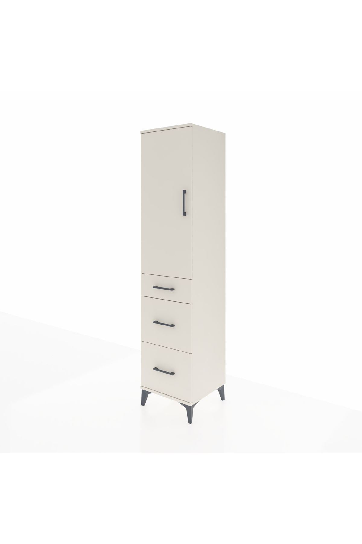 Hyperion Dolap 3 Raflı 3 Çekmeceli Tek Kapaklı 44x44x195 Aytaşı-Aytaşı