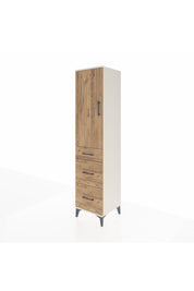 Hyperion Dolap 3 Raflı 3 Çekmeceli Tek Kapaklı 44x44x195 Aytaşı-Çam