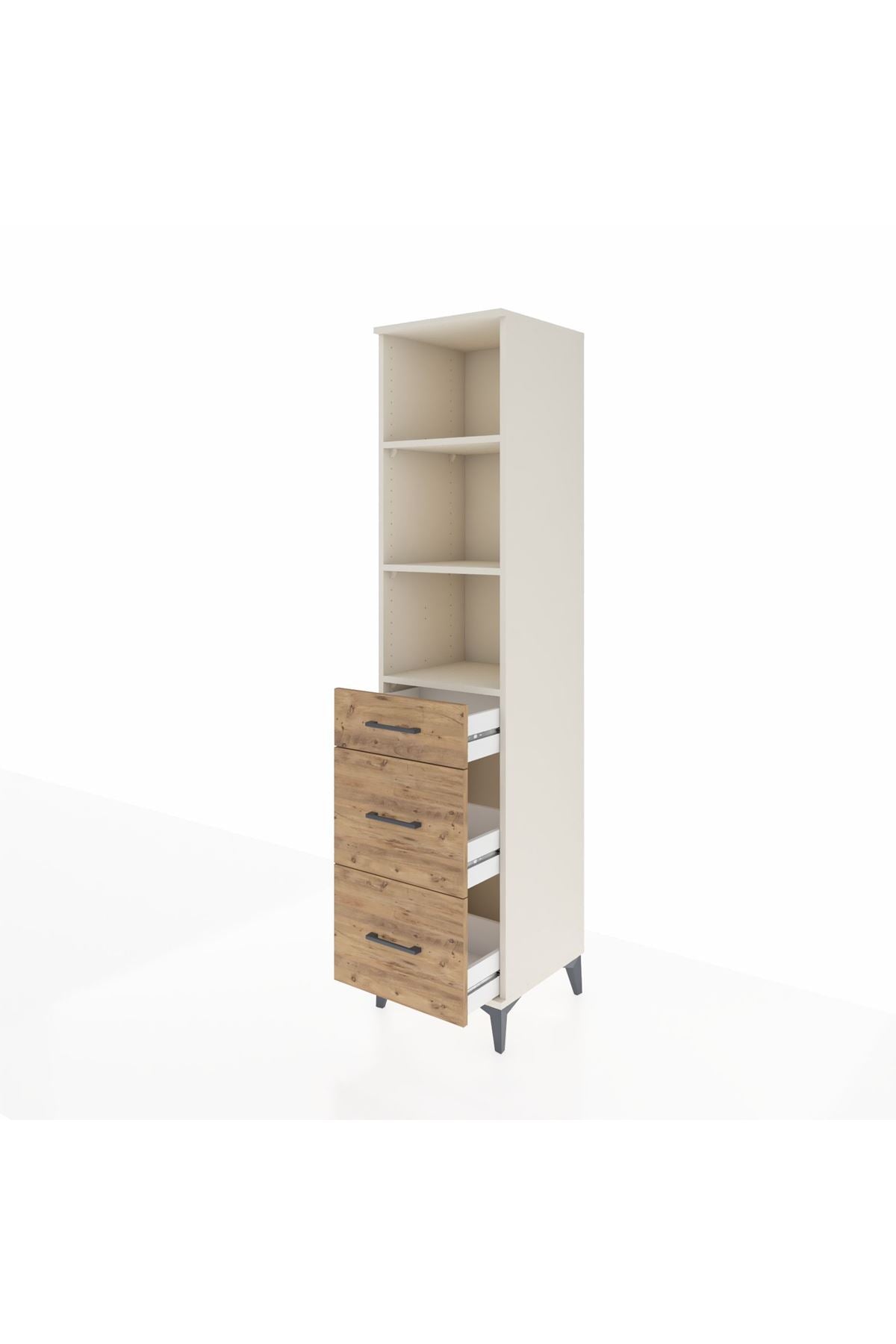 Hyperion Dolap 3 Raflı 3 Çekmeceli 44x44x195 Aytaşı-Çam