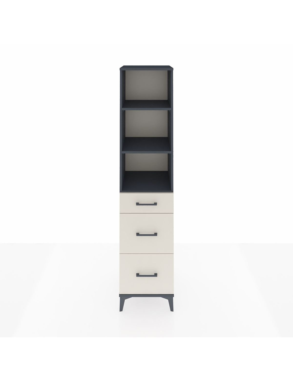 Hyperion Dolap 3 Raflı 3 Çekmeceli 44x44x195 Antrasit-Aytaşı