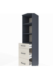 Hyperion Dolap 3 Raflı 3 Çekmeceli 44x44x195 Antrasit-Aytaşı