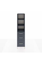 Hyperion Dolap 3 Raflı 3 Çekmeceli 44x44x195 Antrasit-Antrasit