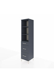 Hyperion Dolap 3 Raflı 3 Çekmeceli 44x44x195 Antrasit-Antrasit