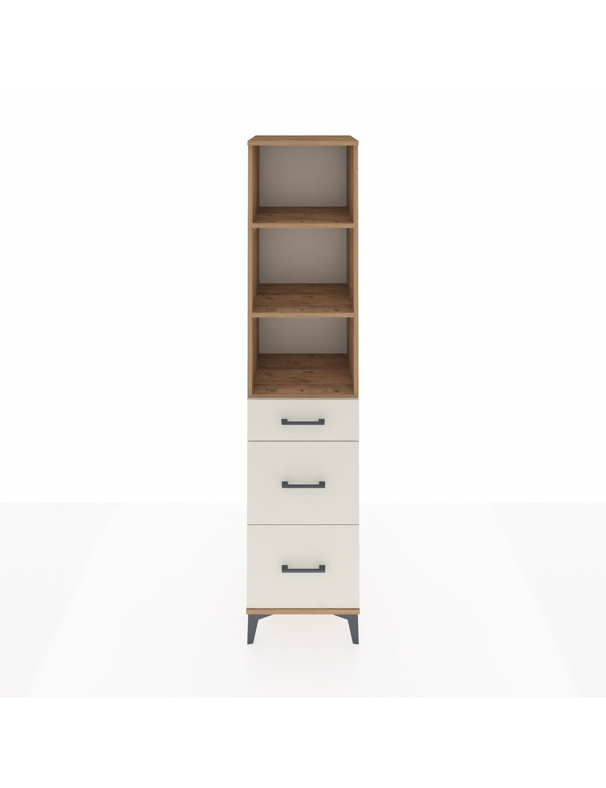 Hyperion Dolap 3 Raflı 3 Çekmeceli 44x44x195 Çam-Aytaşı