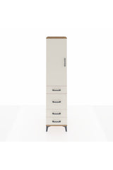 Hyperion Dolap Tek Raflı 4 Çekmeceli Tek Askılı 44x44x195
