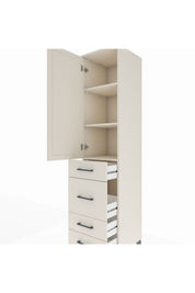 Hyperion Dolap 3 Raflı 4 Çekmeceli Tek Kapaklı 44x44x195 Aytaşı-Aytaşı