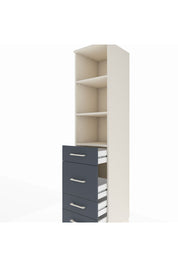 Hyperion Dolap 3 Raflı 4 Çekmeceli 44x44x195 Aytaşı-Antrasit