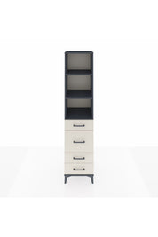 Hyperion Dolap 3 Raflı 4 Çekmeceli 44x44x195 Antrasit-Aytaşı