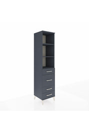 Hyperion Dolap 3 Raflı 4 Çekmeceli 44x44x195 Antrasit-Antrasit