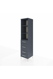 Hyperion Dolap 3 Raflı 4 Çekmeceli 44x44x195 Antrasit-Antrasit