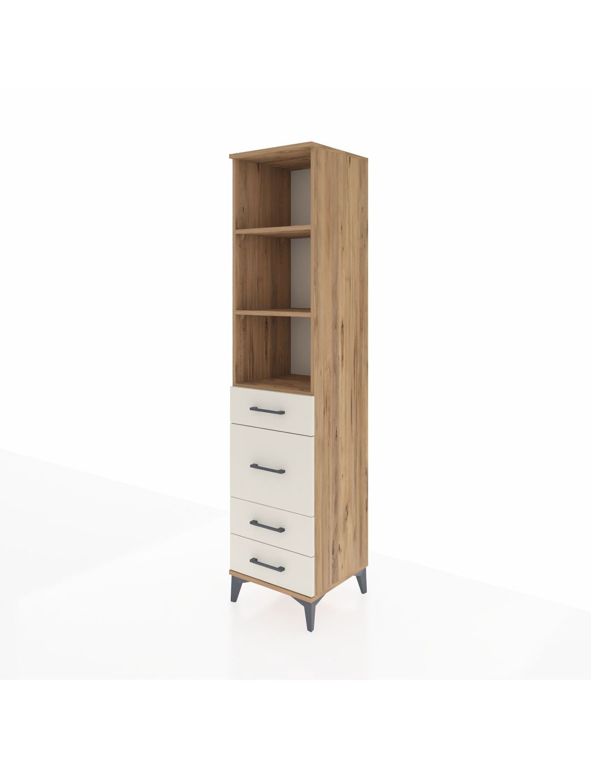 Hyperion Dolap 3 Raflı 4 Çekmeceli 44x44x195 - S58M073V7B