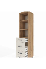 Hyperion Dolap 3 Raflı 4 Çekmeceli 44x44x195 Çam-Aytaşı