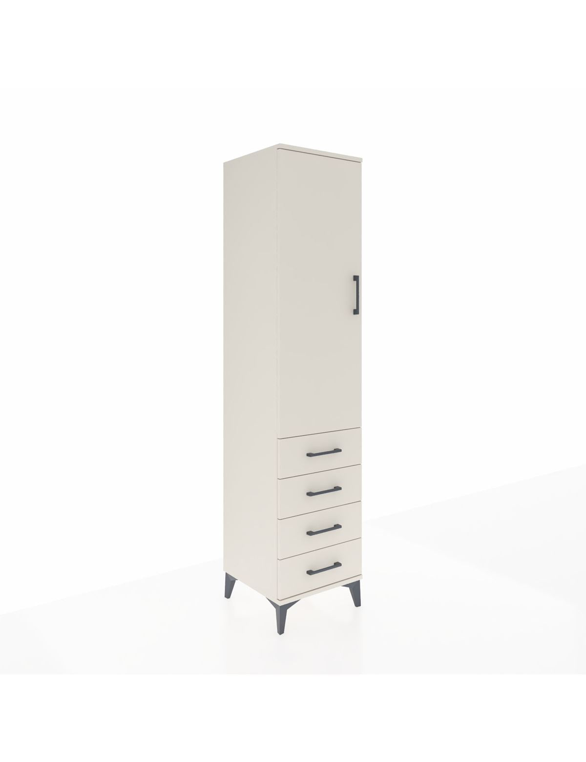 Hyperion Dolap 2 Raflı 4 Çekmeceli Tek Askılı 44x44x195 Aytaşı-Aytaşı