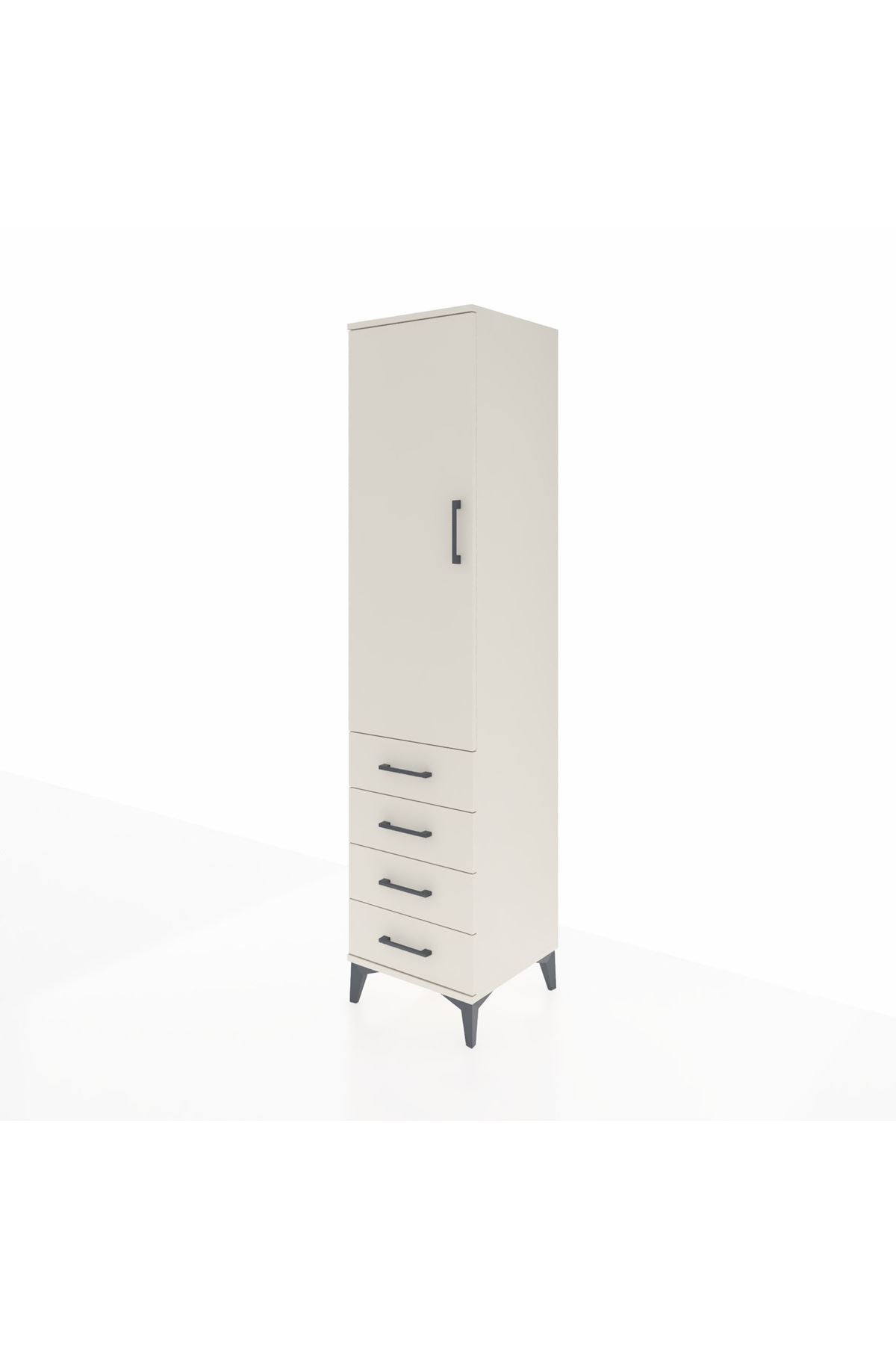 Hyperion Dolap 2 Raflı 4 Çekmeceli Tek Askılı 44x44x195 Aytaşı-Aytaşı