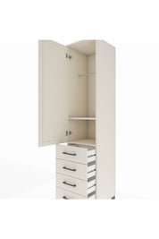 Hyperion Dolap 2 Raflı 4 Çekmeceli Tek Askılı 44x44x195 Aytaşı-Aytaşı