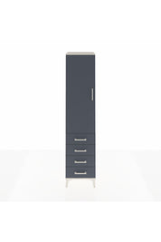 Hyperion Dolap 2 Raflı 4 Çekmeceli Tek Askılı 44x44x195 Aytaşı-Antrasit