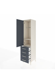 Hyperion Dolap 2 Raflı 4 Çekmeceli Tek Askılı 44x44x195 Aytaşı-Antrasit