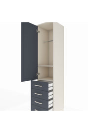 Hyperion Dolap 2 Raflı 4 Çekmeceli Tek Askılı 44x44x195 Aytaşı-Antrasit