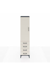 Hyperion Dolap 2 Raflı 4 Çekmeceli Tek Askılı 44x44x195