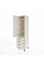 Hyperion Dolap 4 Raflı 4 Çekmeceli Tek Kapaklı 44x44x195 Aytaşı-Aytaşı