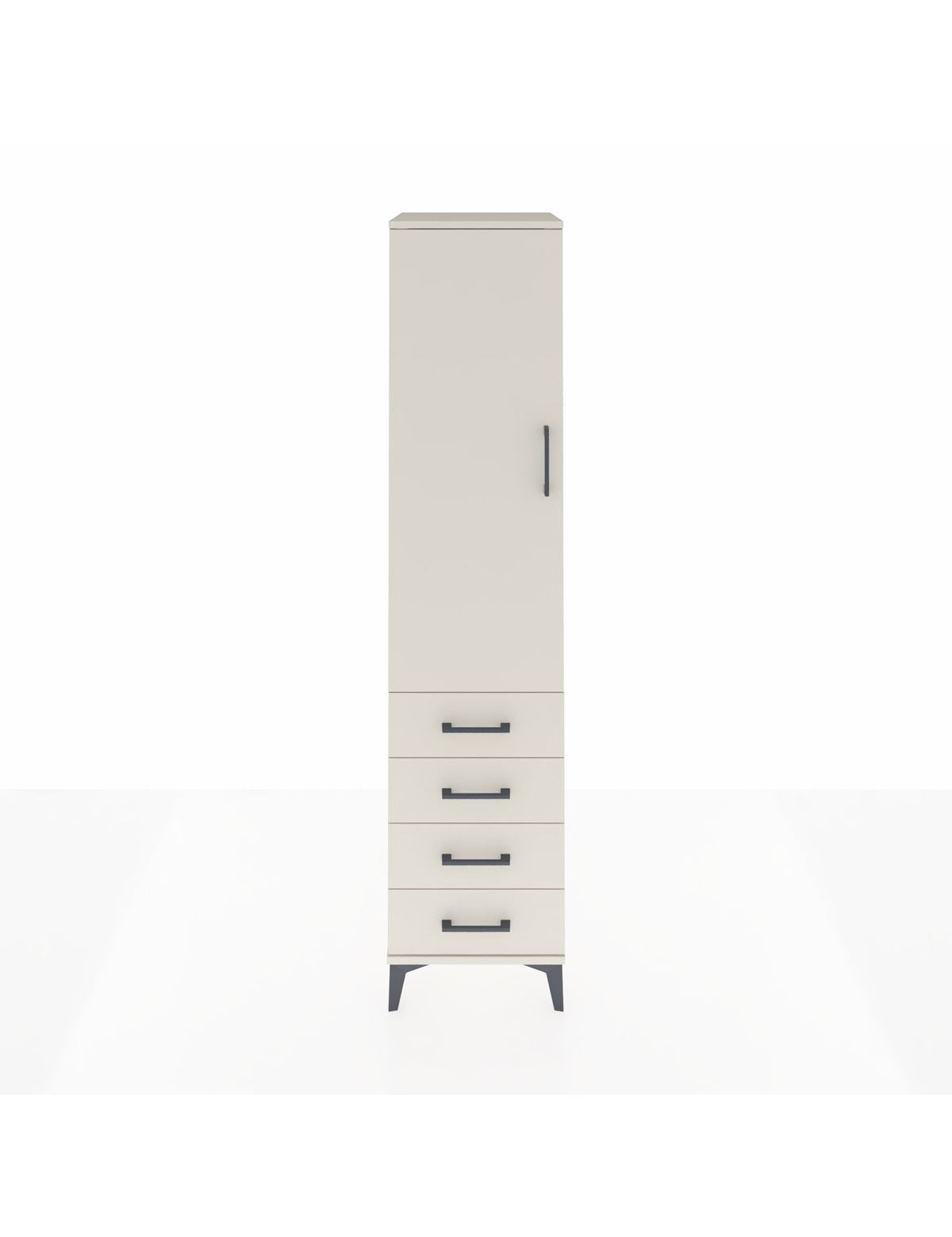 Hyperion Dolap 4 Raflı 4 Çekmeceli Tek Kapaklı 44x44x195 Aytaşı-Aytaşı