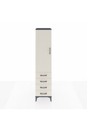 Hyperion Dolap 4 Raflı 4 Çekmeceli Tek Kapaklı 44x44x195 Antrasit-Aytaşı