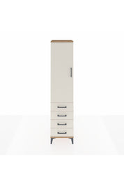 Hyperion Dolap 4 Raflı 4 Çekmeceli Tek Kapaklı 44x44x195 Çam-Aytaşı