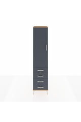 Hyperion Dolap 4 Raflı 4 Çekmeceli Tek Kapaklı 44x44x195