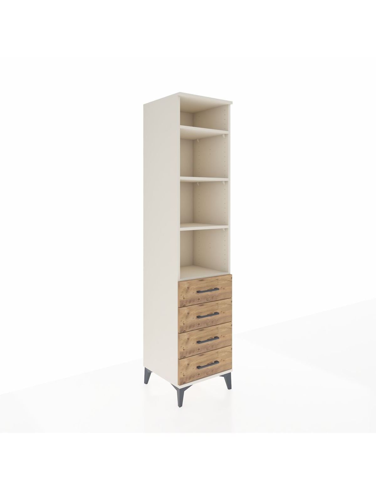 Hyperion Dolap 4 Raflı 4 Çekmeceli 44x44x195 Aytaşı-Çam