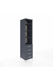 Hyperion Dolap 4 Raflı 4 Çekmeceli 44x44x195 Antrasit-Antrasit