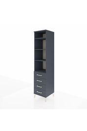 Hyperion Dolap 4 Raflı 4 Çekmeceli 44x44x195 Antrasit-Antrasit