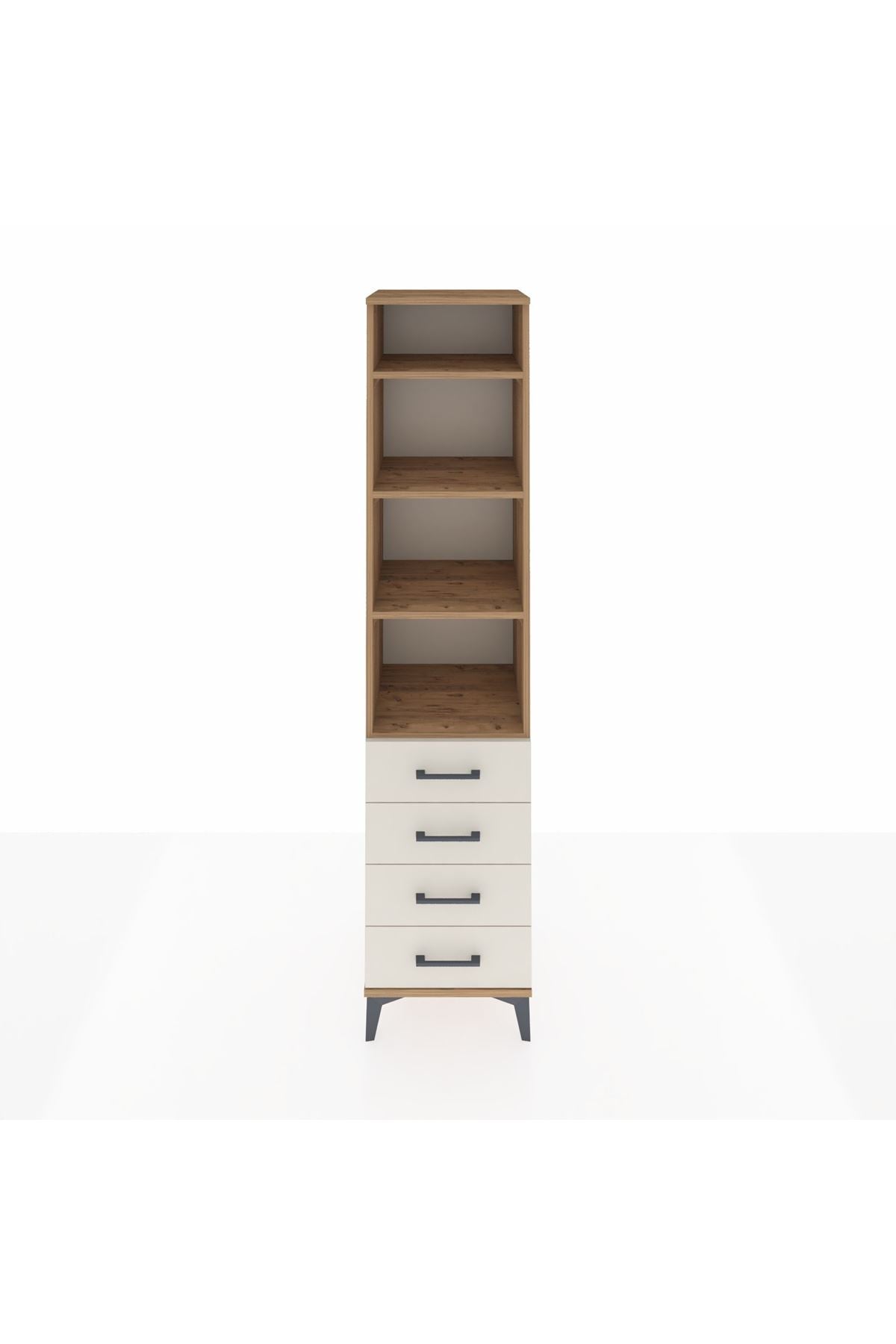 Hyperion Dolap 4 Raflı 4 Çekmeceli 44x44x195 Çam-Aytaşı