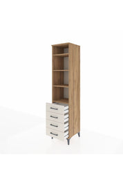 Hyperion Dolap 4 Raflı 4 Çekmeceli 44x44x195 Çam-Aytaşı