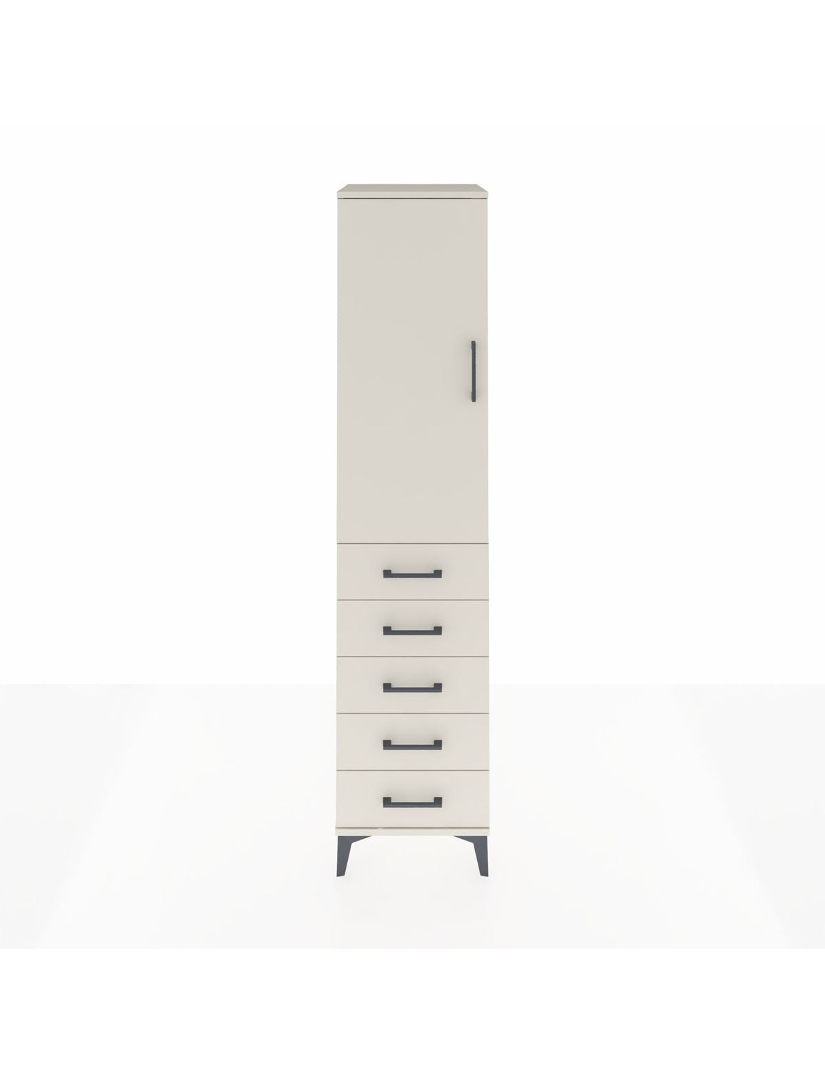 Hyperion Dolap Tek Raflı 5 Çekmeceli Tek Askılı 44x44x195 Aytaşı-Aytaşı