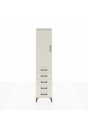 Hyperion Dolap Tek Raflı 5 Çekmeceli Tek Askılı 44x44x195 Aytaşı-Aytaşı